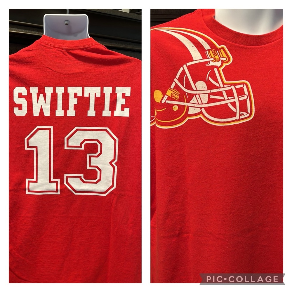 KCC XO 💋 SWIFTIES XL chiefs tshirt with swiftie and 13  swfitie dad gear TS